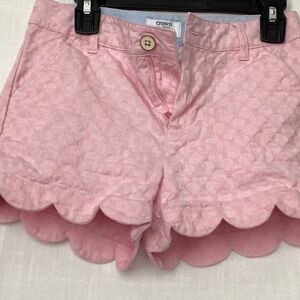 Crown & Ivy Pink Scalloped Hem Shorts